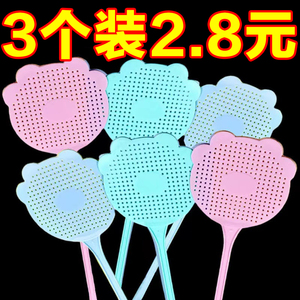 马卡龙熟胶长柄苍蝇拍家用老式蝇子拍蚊子拍苍蝇拍子拍不烂蝇虫拍