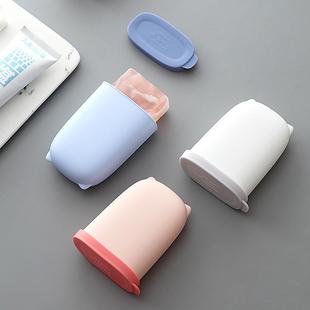 肥皂盒塑料出差旅行便携创意香皂盒家用硅胶带盖防水密封 直销新款