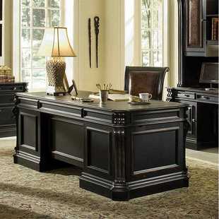 新款直销美式乡村实木书桌电脑桌法式简约现代复古写字台办公桌会