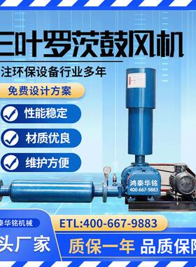 鸿泰华铭 鱼塘增氧罗茨鼓风机HTSR175型-15KW三叶型风量足双油箱