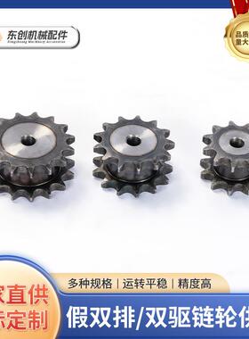 厂家供应假双排/双驱链轮 4分08a08b自动线齿轮链轮 非标件加工