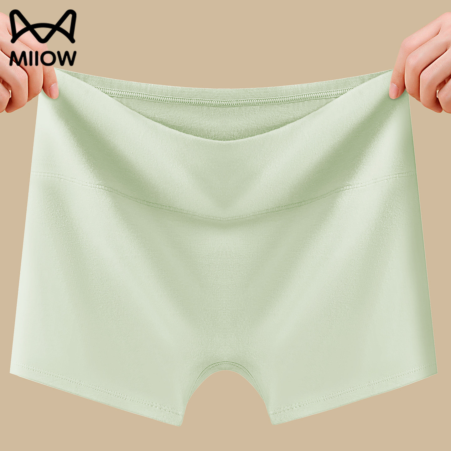 平角女士内裤纯棉抗菌收腹大码中老年人妈妈四角高腰安全裤防走光