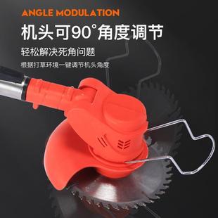直销锂电割草机小型家用除草机手持电动打草机多功能便携充电 新款