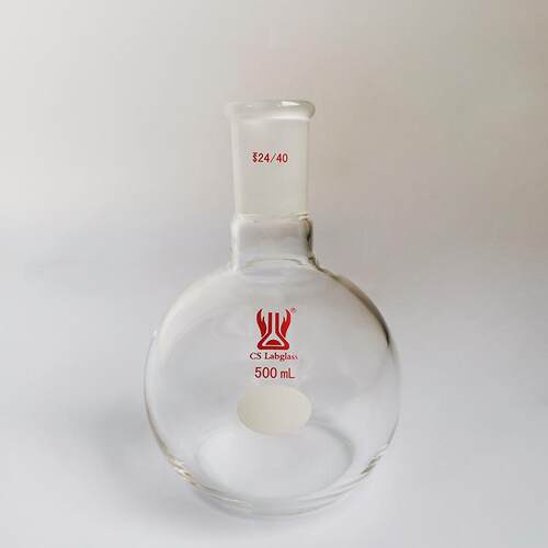 新款直销天津单口单颈平底烧瓶蒸馏烧瓶50-1000ml化学实验室玻璃