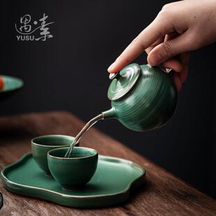 直销家用功夫茶具茶壶小套装 新款 简易小型泡茶器一壶二杯轻奢民宿