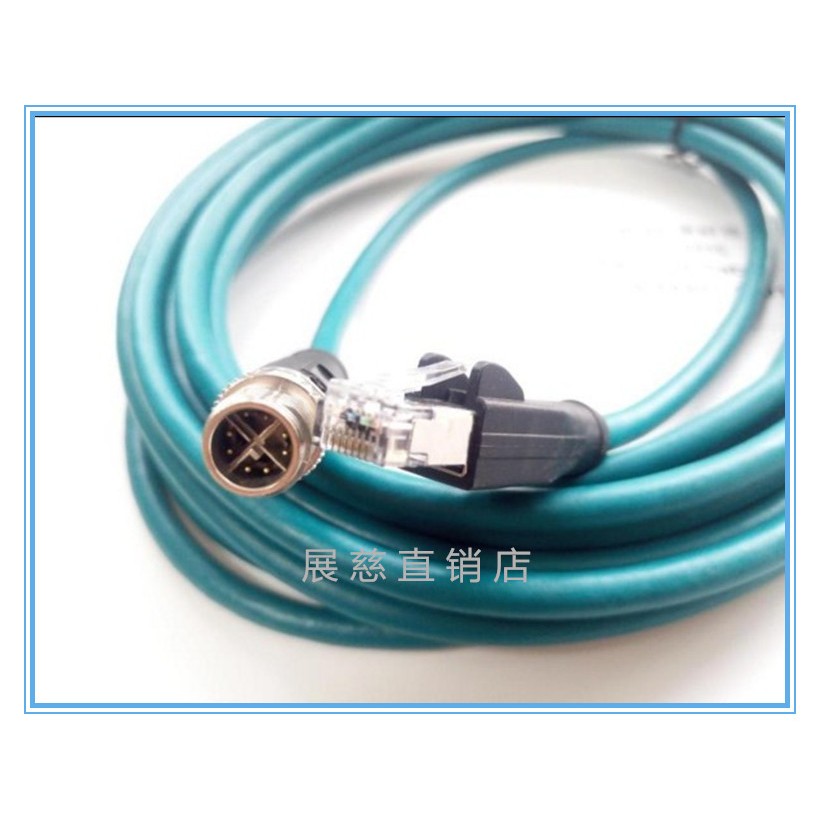 CAT6A,8PIN芯/针,X编码以太网X型8芯M12转RJ45连接器插头相机线束