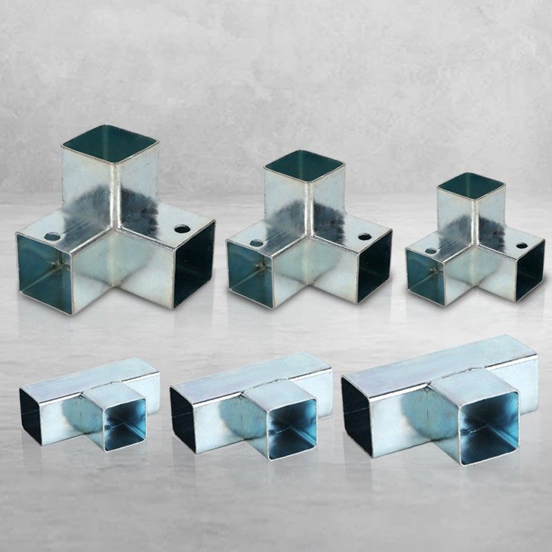 15方管转角三通连接件免焊接固定配件15两通90度弯管连接件15直通