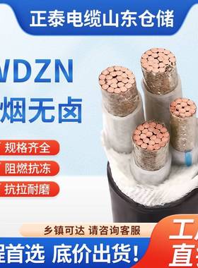 国标电缆WDZB-YJY低烟无卤阻燃耐火电线电缆4 6 10 16 25 35平方