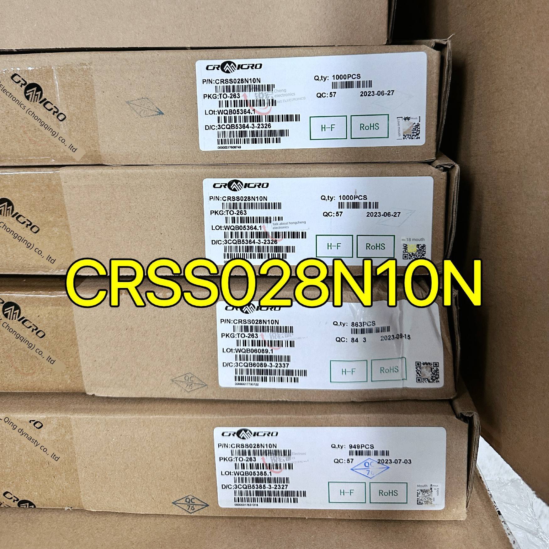 CRSS028N10N 全新原装028N10N TO-263贴片100V 180A 2.5mΩ MOS管