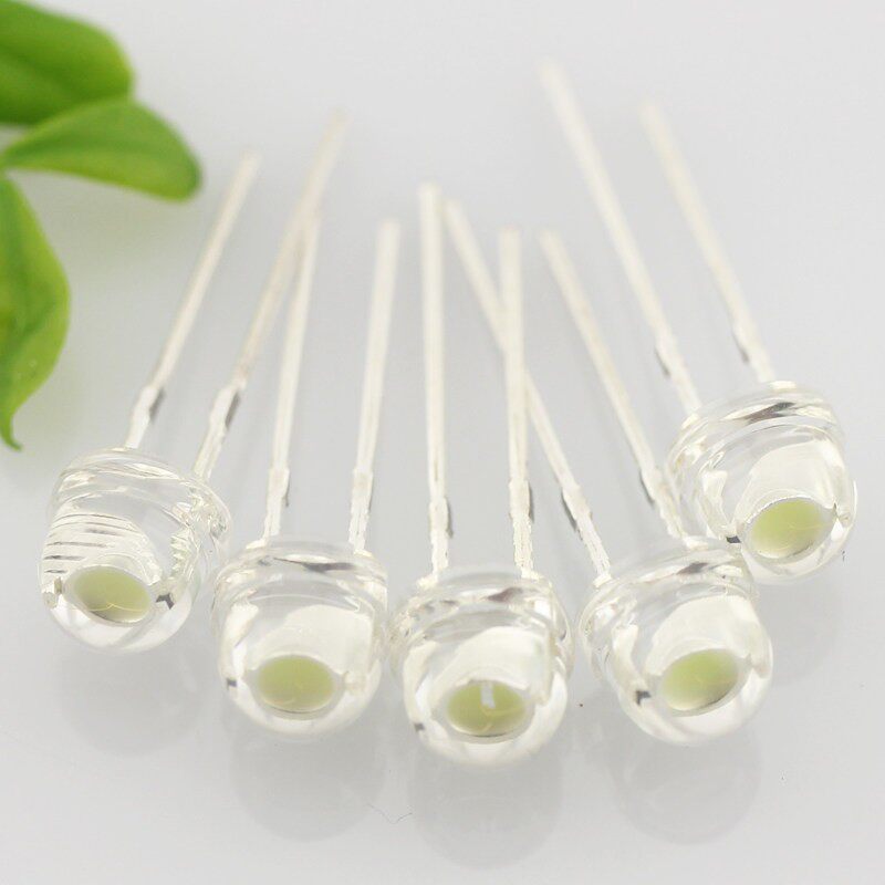 5mm草帽led灯珠5v白光高品质插件usb小夜灯3-5伏超亮F5发光二极管