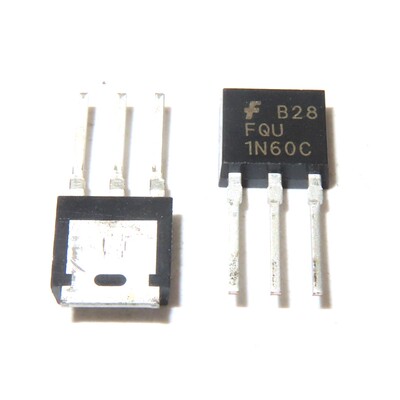 全新国产 mos场效应管 1N60 直插TO-251 1A 600V FQU1N60C 三极管