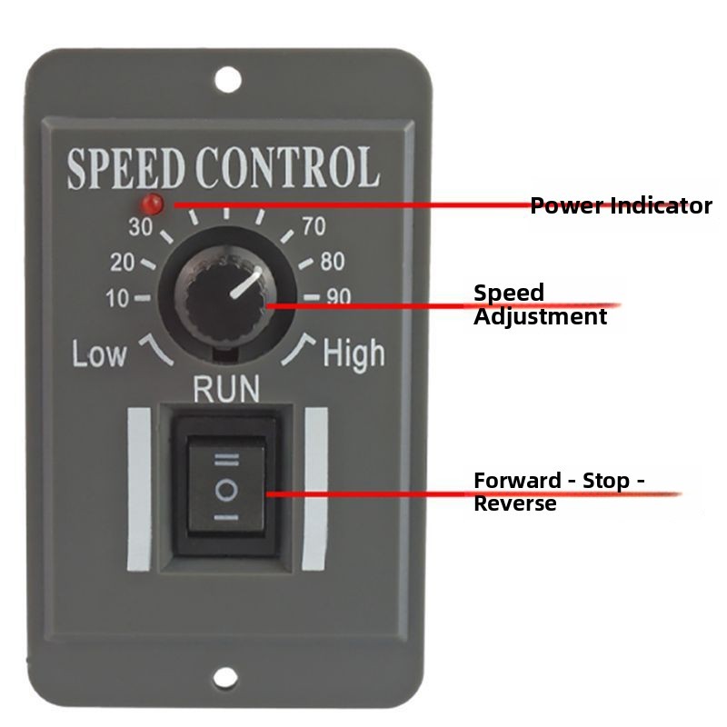 Pwm12V24V48V直流减速电机调速器正反转电机手动双向控制三速开关