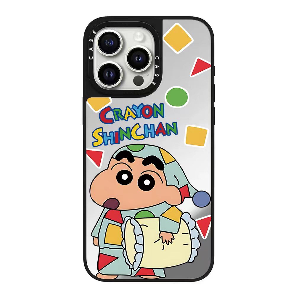 caseti手机壳联名睡衣蜡笔小新适用苹果iPhone16promax可爱卡通15pro/14plus个性13保护套12镜面磁吸11动漫
