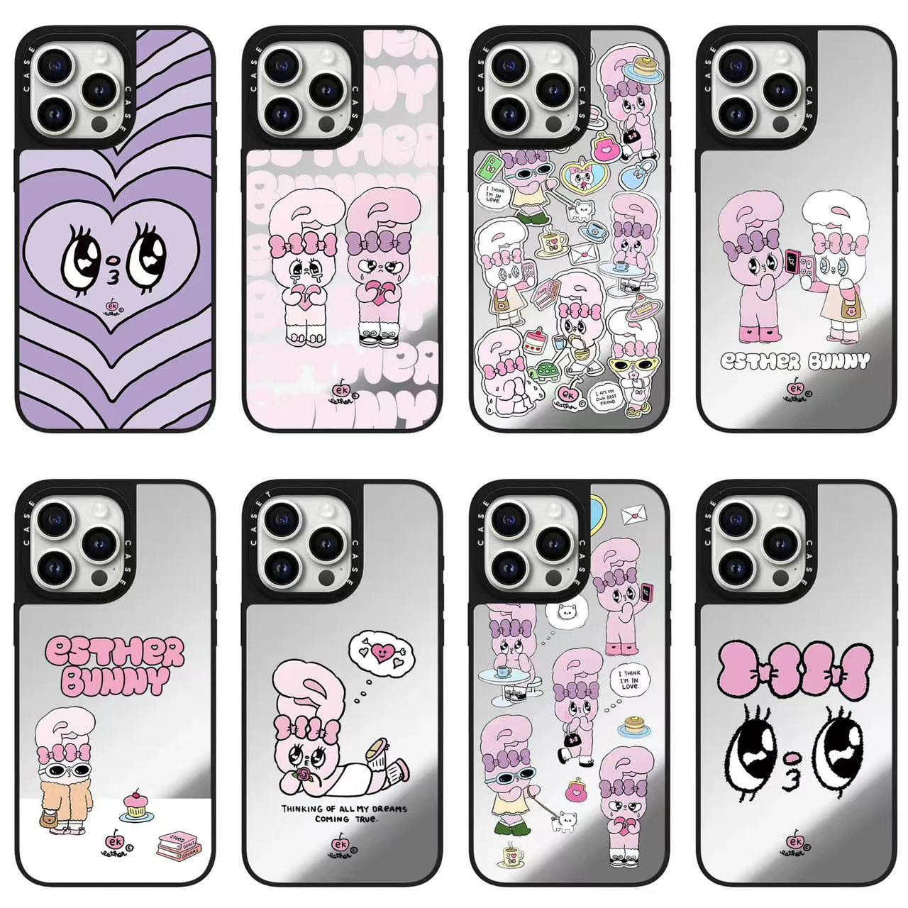 caseti手机壳联名艾丝乐励志小兔新款适用iPhone16promax苹果15可爱卡通14pro镜面13华强北代购12磁吸11防摔
