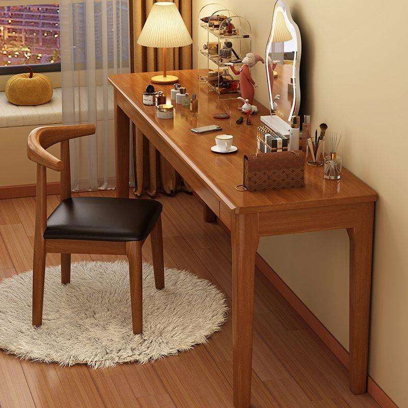 简约卧室小户型北欧实木书桌家用电脑办公桌梳妆台