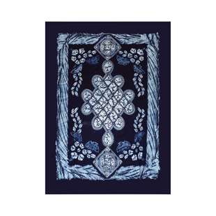 布茗堂扎染桌布145*200CM传统白族扎染纯棉布料