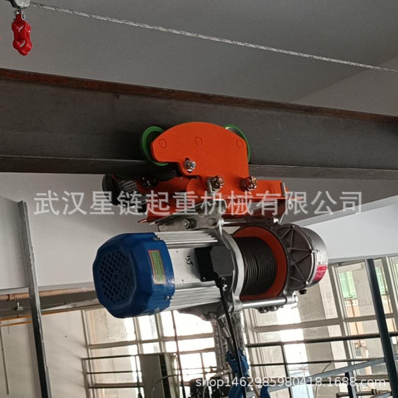 1吨1.5T380V仓库吊货机运行式电动葫芦工字钢提升机钢丝绳卷扬机