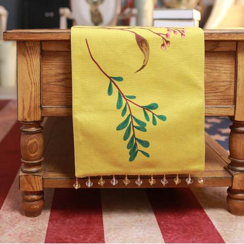 美式乡村北欧植物文艺田园花卉桌旗桌巾茶几电视柜盖巾