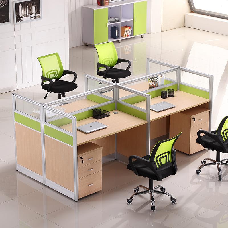 职员办公桌员工电脑桌椅组合财务2人/4人6人屏风工作位卡座防火