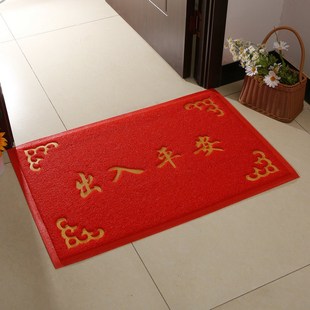 家用防滑PVC加厚丝圈地 工厂直发门垫入户k门地垫出入平安进门垫