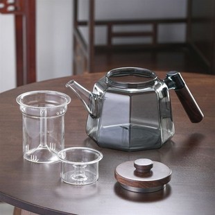玻璃茶壶八宝壶耐高温玻璃煮茶y壶电陶炉大容量耐热玻璃壶茶具套