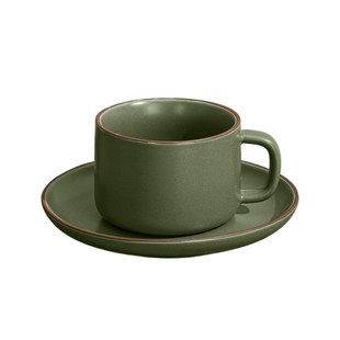 复古格调下午茶茶具拿铁 轻奢咖啡杯陶瓷高颜m值磨砂咖啡杯碟套装