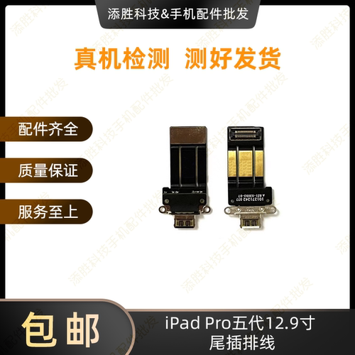适用平板iPad Pro12.9五代尾插排线A2378尾插充电口A2461充电排线