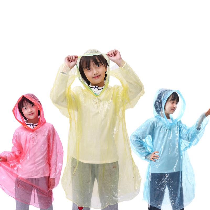 直销新款一次性雨衣儿童全身长款小学生户外加厚旅游幼儿园防水防