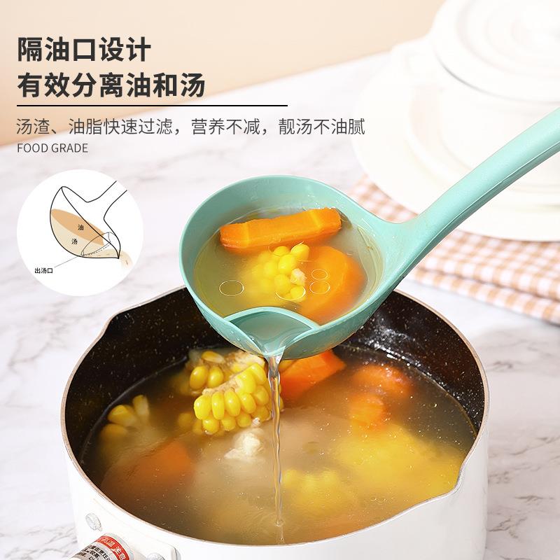直销新款新品硅胶厨具食品级滤油汤勺硅胶铲子不粘锅专用锅铲汤勺