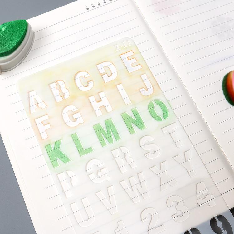 直销新款 20款A6英文字母 亚马逊跨境热销镂空绘画模板涂鸦喷绘花