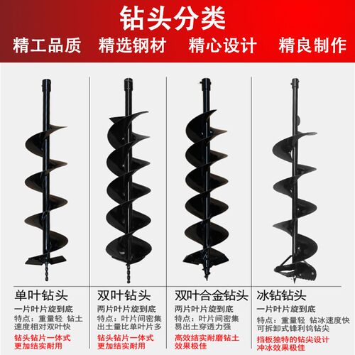 地钻钻头地面打孔钻麻花钻头取土钻锰钢钻头铸钢钻头