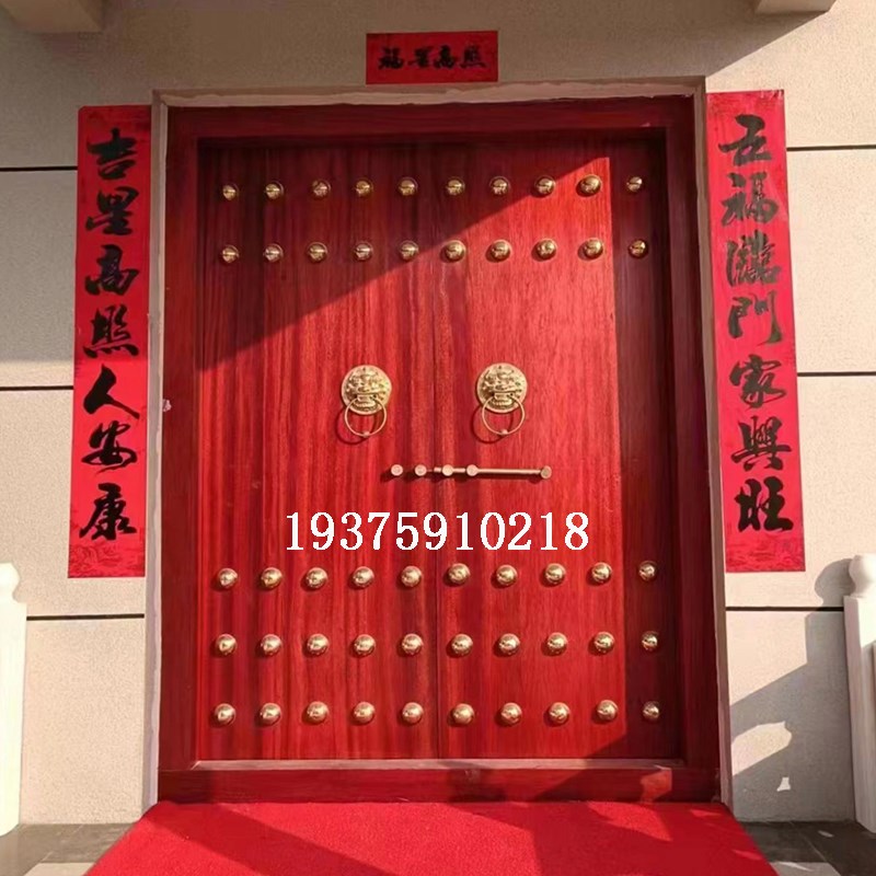 实木大门别墅四合院大门农村自建房庭院木门仿古中式祠堂寺庙木门
