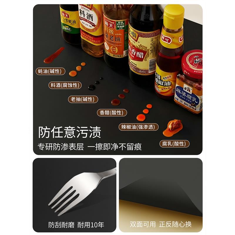 纯色有机硅办公室桌垫防污防烫轻奢会议室桌布免洗台面电脑保护垫