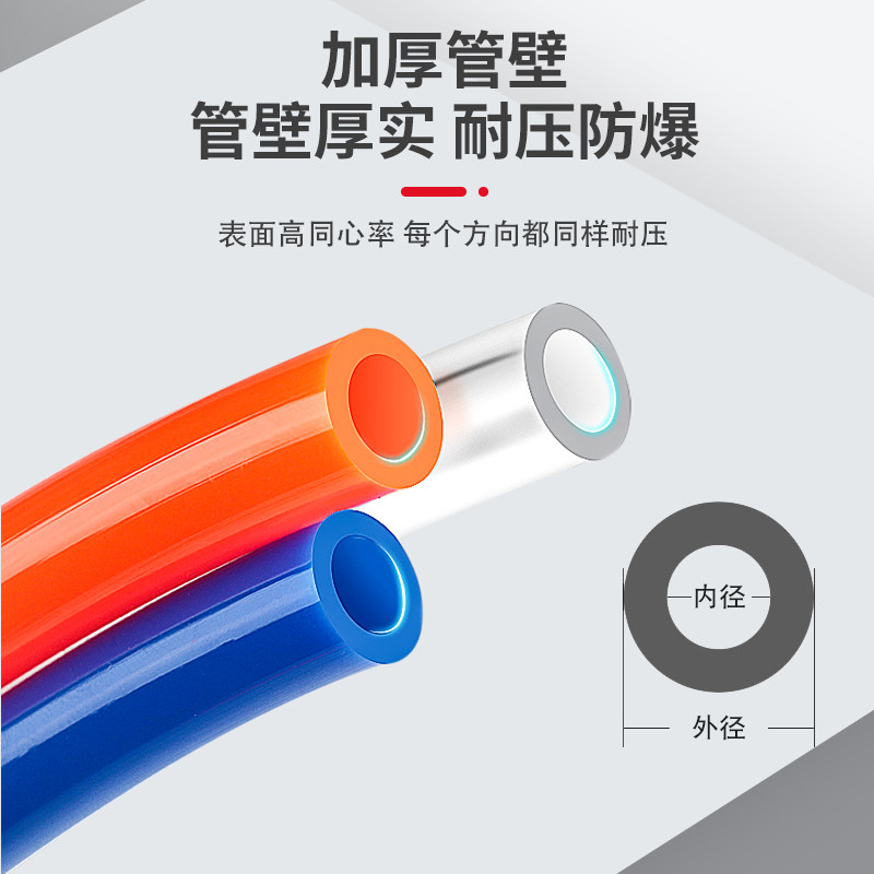 机械臂拖链专用柔性软聚氨酯气管TUS0425/0604/0805/1065W/N/B/BU图片