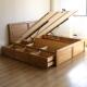 北美白蜡木抽屉气压高箱床简约北欧全实木家俱卧室双人床收纳床