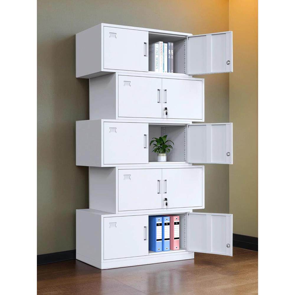 分体五节铁皮柜档案柜文件柜办公室储物柜资料柜带锁凭证顶柜书柜