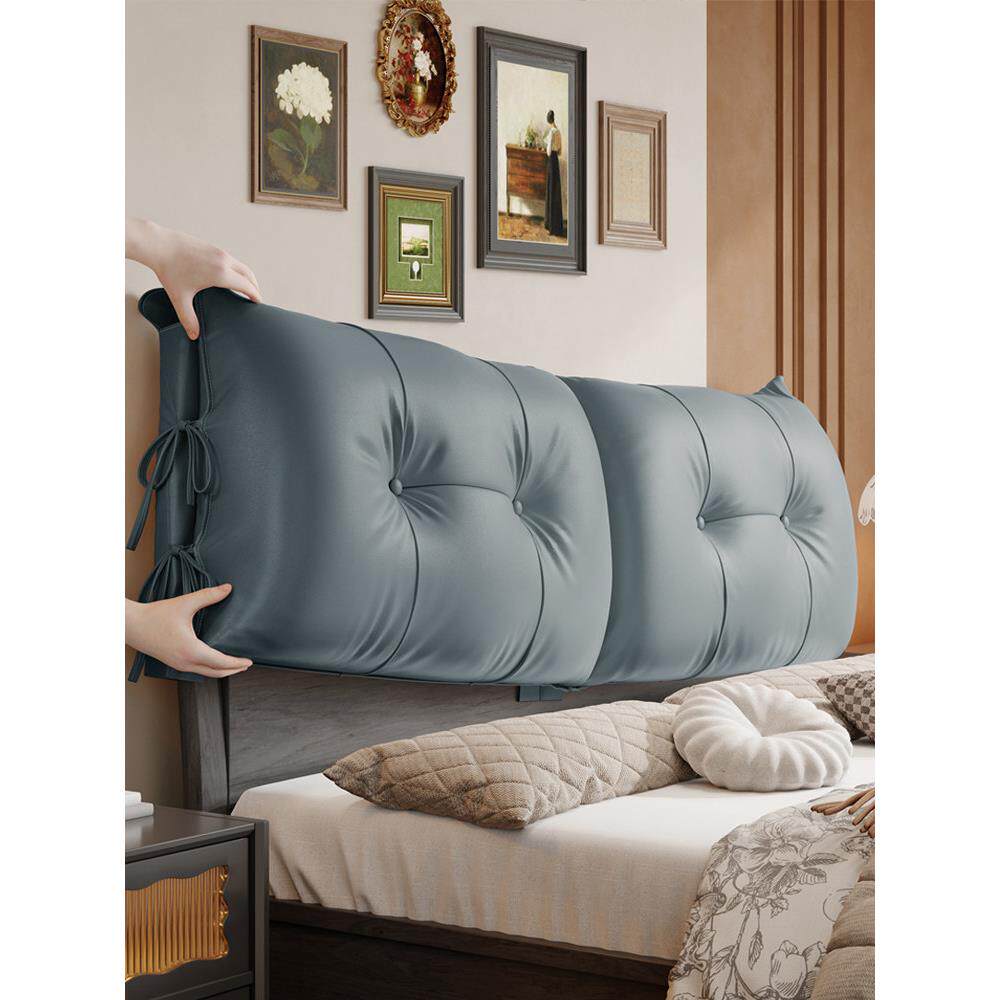 耐磨纳帕皮床头板软包加厚靠垫实木床大靠背枕儿童防撞无味无甲醛