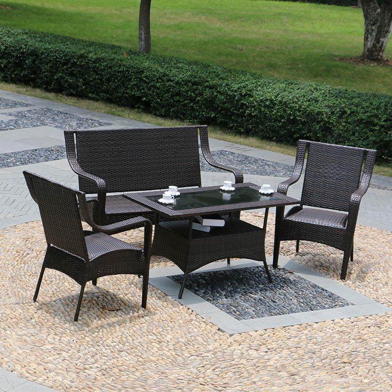 藤编餐桌椅组合室外庭院藤椅阳台五件套户外双人藤椅沙发茶几组合,住宅家具,藤/竹沙发,淘宝优惠券,粉丝福利购,淘宝优惠卷