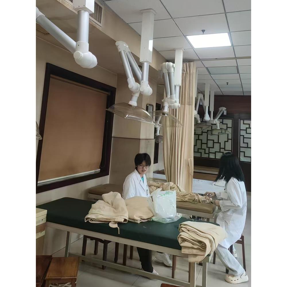 学校实验室万向抽气罩医院艾炙排烟系统折叠关节臂吸风万向排气罩