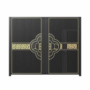 铝合金别墅庭院大门双开院子大门铝艺门头农村自建房大门户外门楼