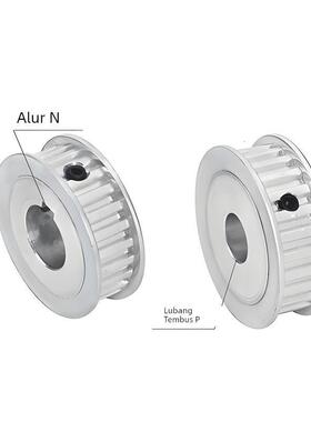 EAR15-T10200-18-A-N-d12 两面平同步轮AF型T10-18齿槽宽22铝合金
