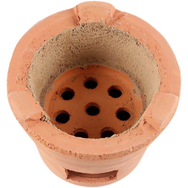 老式红泥碳炉木炭火锅烧烤炉煮茶土陶炉烤火炉港式打边炉烤肉炉子