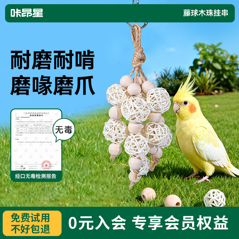 咔昂星鹦鹉啃咬玩具挂件图片