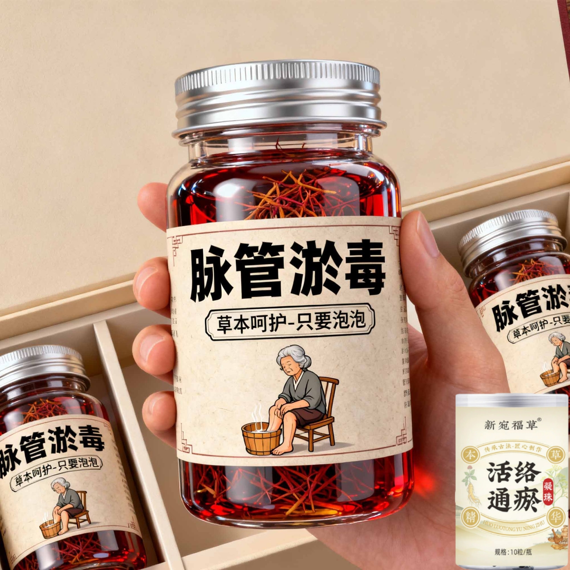 【国货正品】草本36味泡脚凝珠可用送长辈礼品