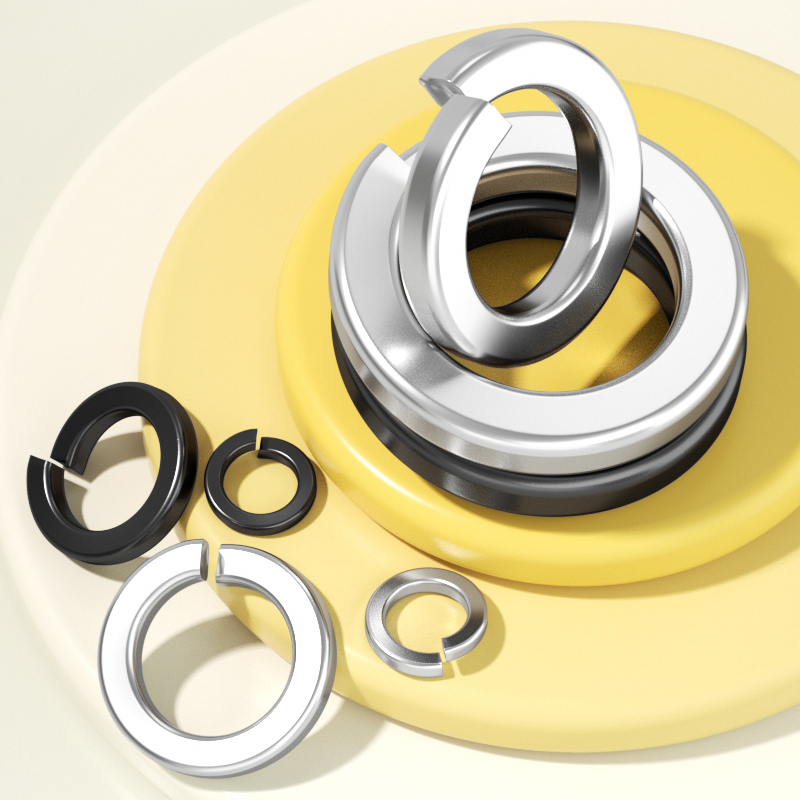 弹垫304不锈钢开口弹簧垫圈平垫华司介子弹性垫片M2M3M4M5M6M8M33