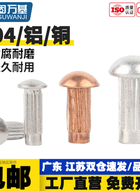 铝标牌铆钉GB827不锈钢滚花铝铆钉铜铭牌商标实心铆钉M2M2.5M3M4