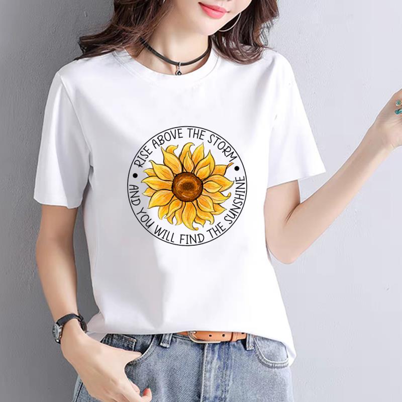 休闲女个性通勤网红ins夏季印花打底衫欧美舒适韩版短袖圆领T恤