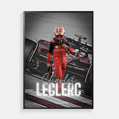 F1方程式赛车装饰画客厅沙发墙画法拉利车队夏尔勒克莱尔海报挂画