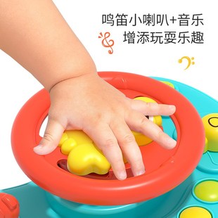 跨境儿童玩具益智早教卡通方向盘模拟G副驾驶开车宝宝玩具蒙氏婴
