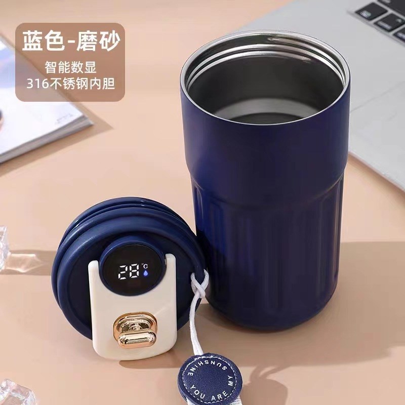 网红316不锈钢办公室高颜值z保温杯提绳随行杯子便携智能咖啡杯女